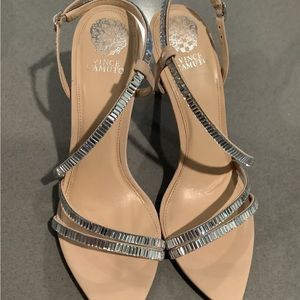 Vince Camuto Antinie Crystal Strap High Heel Sz 10